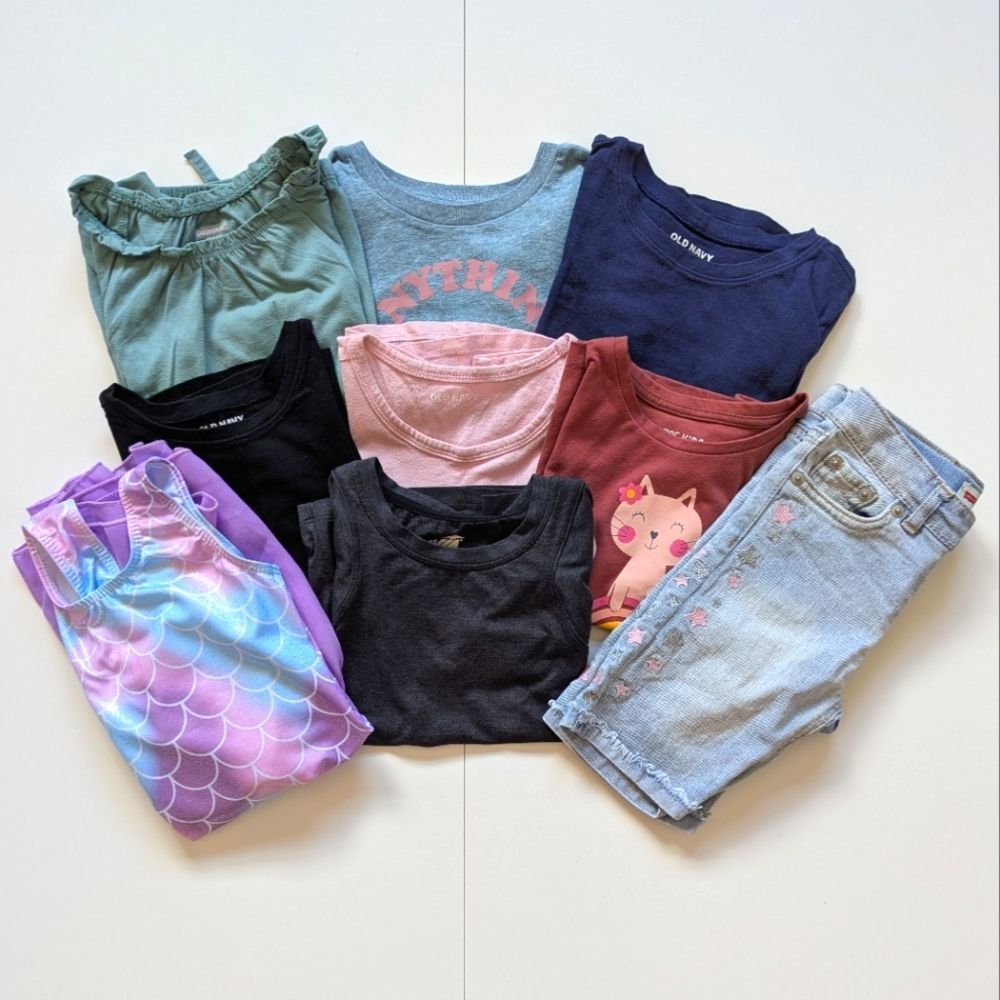 Old Navy And Mixed Lot of 9 Girls Clothing Bundle Shirts 4/5